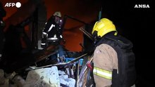 Ucraina, incendi dopo l'attacco russo con droni nella regione di Kharkiv