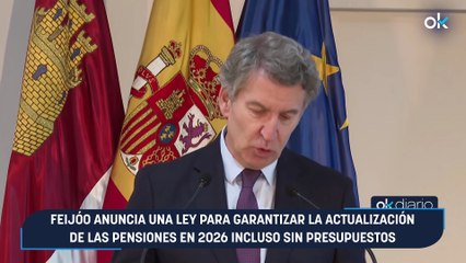 Feijóo anuncia una ley para garantizar la actualización de las pensiones en 2026 incluso sin Presupuestos