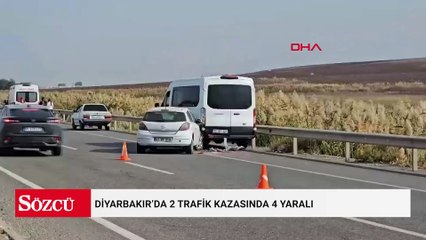 Diyarbakır’da 2 trafik kazasında 4 yaralı