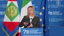 Roma - Il Presidente Meloni alla sessione di apertura della VII Conferenza Nazionale sulle Dipendenze (07.11.25)