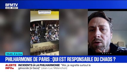 Incidents à la Philharmonie: "La tenue de ce concert est un acte politique (...) c'est un orchestre financé par l'État d'Israël", affirme Antoine Galvani (CGT Spectacle)