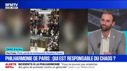 Heurts à la Philharmonie: Hen Feder (porte-parole de l'ambassade d'Israël en France) évoque "une haine contre Israël et une haine contre les juifs"