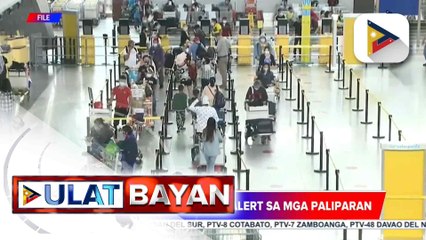 Mga paliparan, naka-heightened alert bilang paghahanda sa Bagyong #UwanPH
