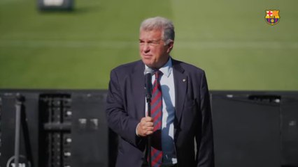 Rueda de prensa de Joan Laporta en la reapertura del Spotify Camp Nou