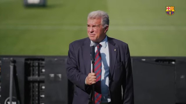 Rueda de prensa de Joan Laporta en la reapertura del Spotify Camp Nou