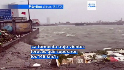 Al menos 5 muertos al tocar tierra en Vietnam el tifón Kalmaegi