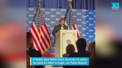 El baile que Milei hizo durante la cena de gala en Mar-a-Lago, en Palm Beach