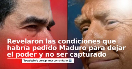 Las condiciones que habría puesto Nicolás Maduro para dejar el poder: ¿Qué le pidió a EE.UU.?
