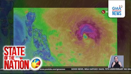 Uwan, typhoon na at nasa loob ng PAR; Wind Signal no. 1 at storm surge warning, nakataas | SONA