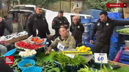 Bahçelievler’de hileli satış yapan engelli pazarcının tezgahı kapatıldı