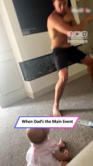 Dad Throws Shadow Punches—Toddler’s Laughter Steals the Show!|| Heartsome 💖