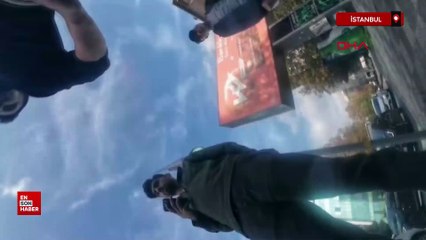 İstanbul Ataşehir'de motosikletliye tekme tokatlı saldırı