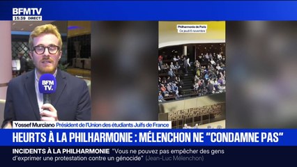 Incidents à la Philharmonie: Yossef Murciano (Union des étudiants Juifs de France) dénonce "un fonctionnement totalitaire de la pensée"