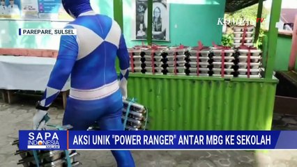 Unik! Petugas MBG Antar Makanan ke Sekolah Pakai Kostum Power Ranger | SAPA MALAM