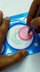 Hypnotic Pink & Blue Spirograph Art