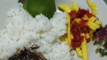 Monday Lunch " ikan Laut goreng sambal mangga "
