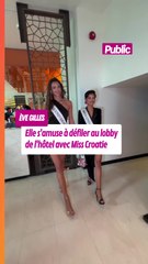 Ève Gilles & la sublime Miss Croatie, Laura Gnjatovic à Miss Univers