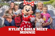 Kylie Kelce melts hearts as all four daughters make surprise appearance to meet Minni