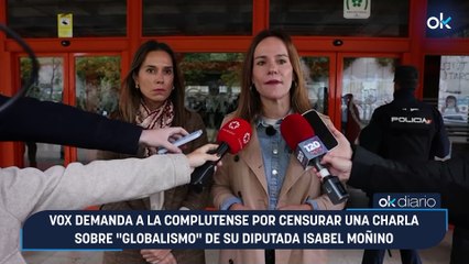 Vox demanda a la Complutense por censurar una charla sobre "globalismo" de su diputada Isabel Moñino