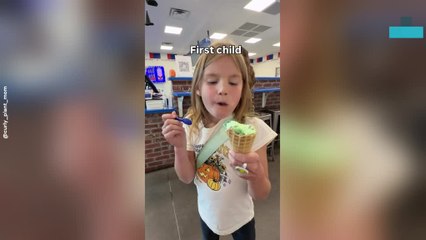 Kid’s Unique Ice Cream Eating Styles Have Everyone Laughing