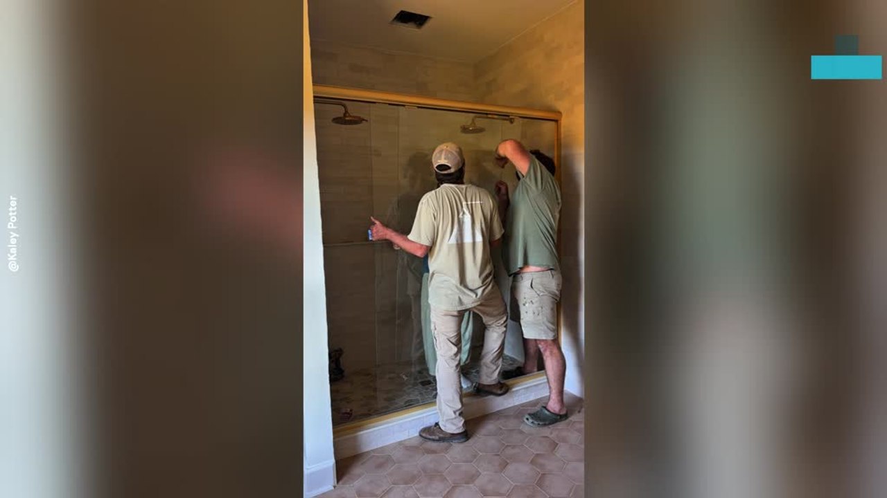 Glass Shower Door Explodes During Installation