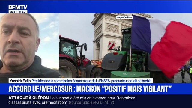 Accord UE-Mercosur: Emmanuel Macron a lâché l'agriculture française , assure Yannick Fialip (FNSEA)