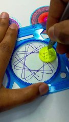 Hypnotic Purple & Green Spirograph Drawing