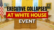 White House Chaos: Executive Collapses Mid-Speech Behind Trump