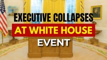 White House Chaos: Executive Collapses Mid-Speech Behind Trump