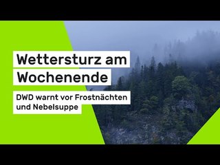 Wettersturz am Wochenende: Nach Sonne und 20 Grad - DWD warnt vor Frostnächten und Nebelsuppe
