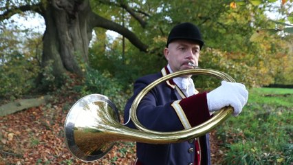 Dimitri Lemestré a sonné de la trompe pour la Saint-Hubert 