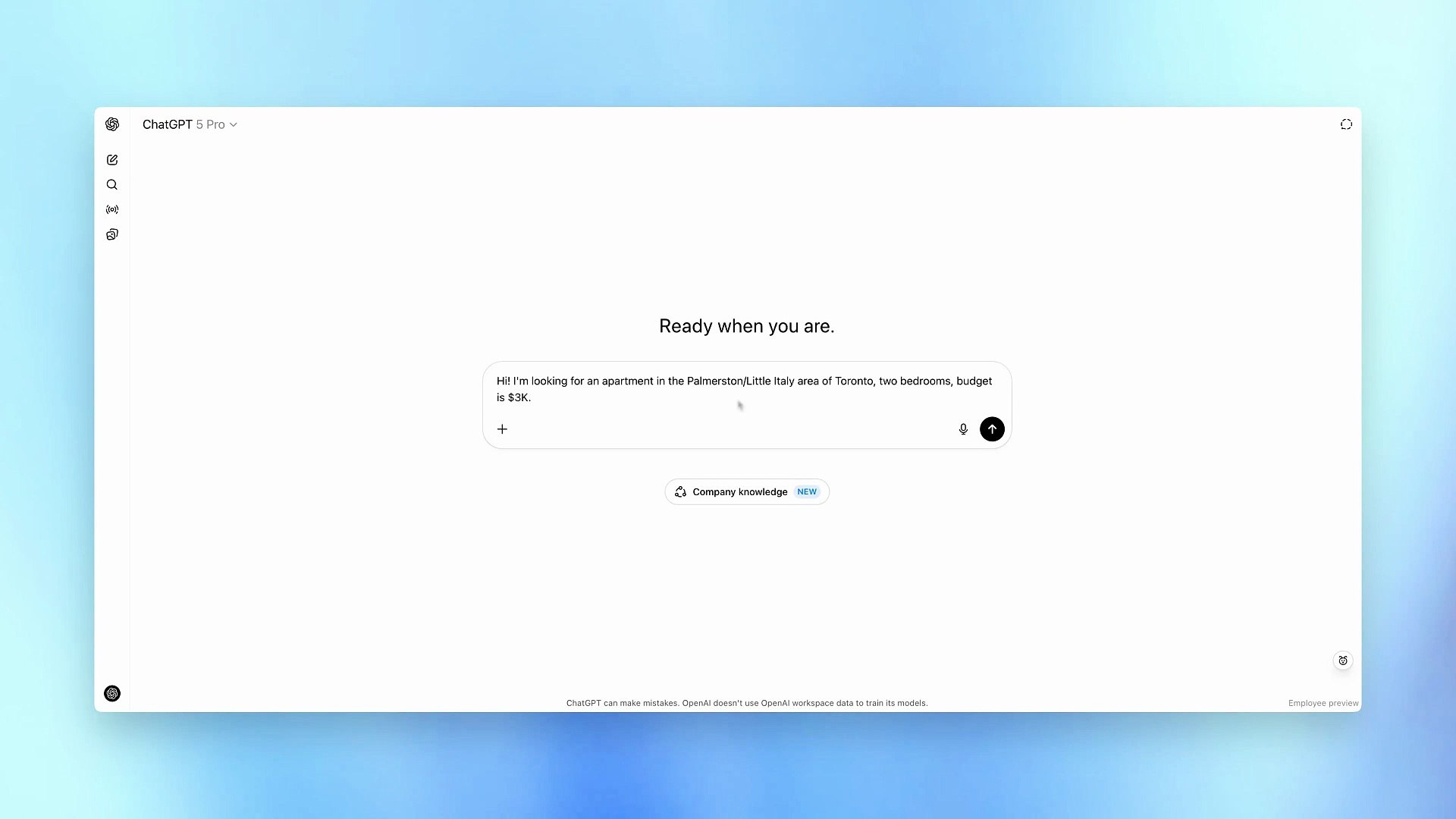 ChatGPT com nova funcionalidade