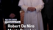 Robert De Niro Meets Pope Leo