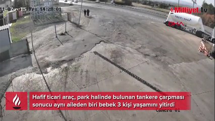 Ankara'da feci kaza! Hafif ticari araç tankere çarptı: 3 ölü