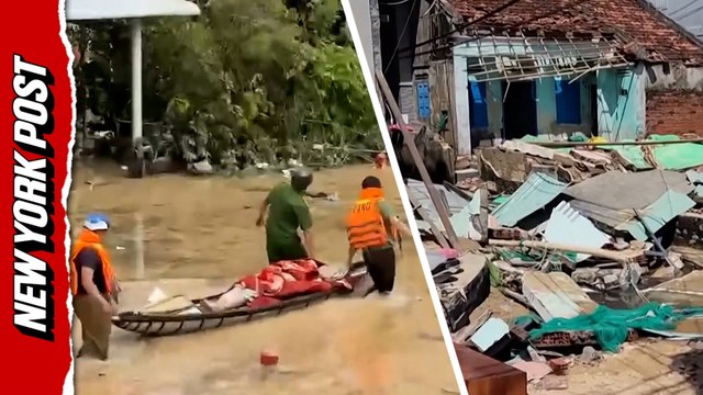 Rescuers battle rising floodwaters to save lives after deadly Typhoon Kalmaegi slams Vietnam