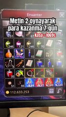 Metin 2 Mobil Oynayarak Para kazanma 7.Gün (2 Çar kasıyoruz)  #metin2