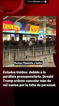 Estados Unidos: debido a la parálisis presupuestaria, Donald Trump ordenó cancelar más de mil vuelos por la falta de personal.