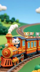 cat and kittens on the train #cat #catvideos #funny