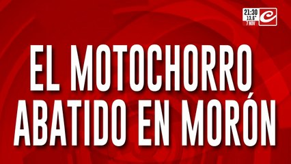 Motochorro abatido en Morón