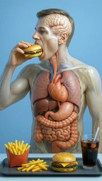 what really happens while you eating fast food inside your body？😱😱#fyp #anatomy