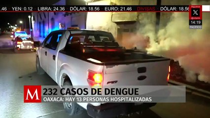 En Oaxaca, se reportan 232 casos de dengue; hay 13 personas hospitalizadas