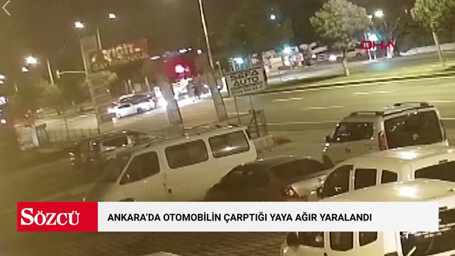 Ankara’da otomobilin çarptığı yaya ağır yaralandı