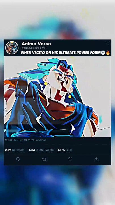 WHEN VEGITO ON HIS ULTIMATE POWER FORM💀🔥