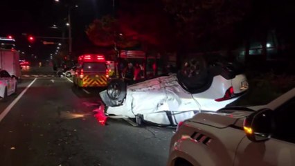 음주 상태로 '쾅'...20대 벤츠 운전자 검거 / YTN