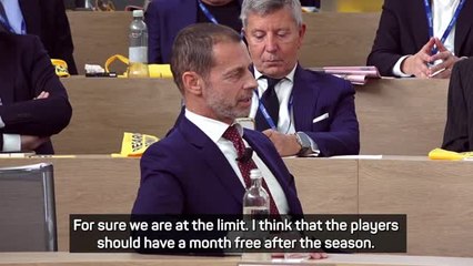 UEFA President says the football calendar is maxed out