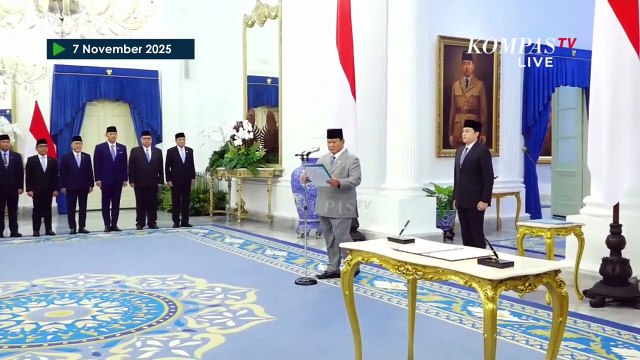 Momen Mahfud MD dan Anggota Komite Reformasi Polri Ucap Sumpah di Depan Presiden Prabowo
