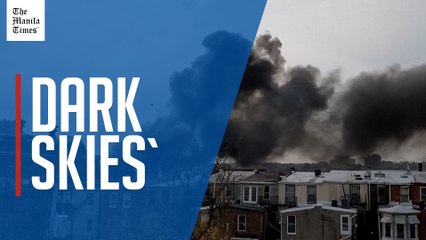 Four-alarm warehouse fire sends heavy smoke over Baltimore