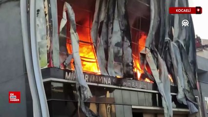 Kocaeli'de parfüm deposunda yangın çıktı