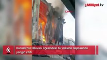 Dilovası'nda depo yangını! Alevlere müdahale sürüyor
