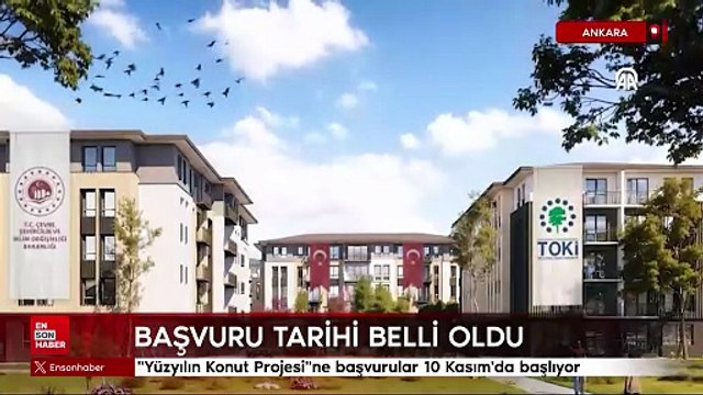 Yüzyılın Konut Projesine başvurular 10 Kasım'da başlıyor